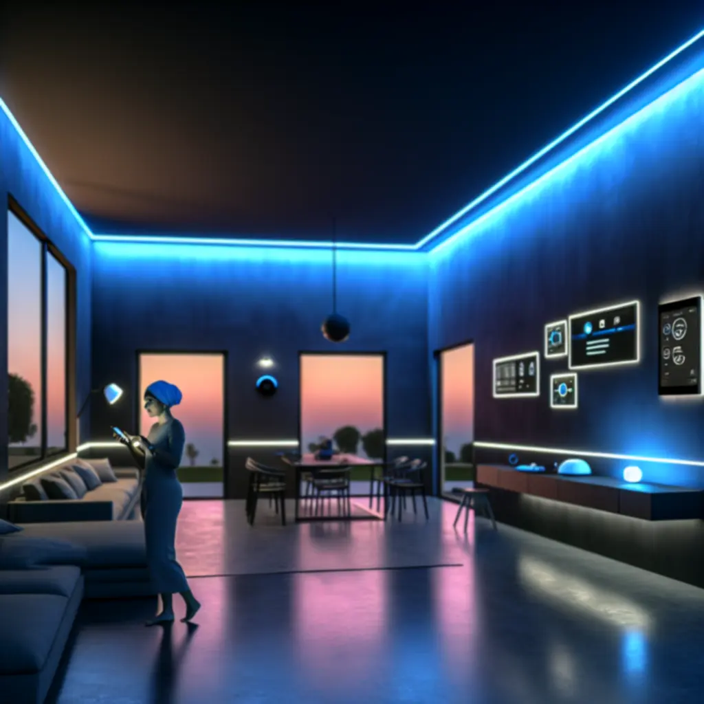 Schemat architektury systemu smart home z przetwarzaniem brzegowym